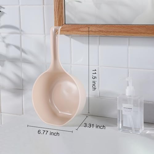 Plastic Water Scoop for Bath, Light Pink Shower Bucket, Bathroom Water Scoop Cup - Image 2