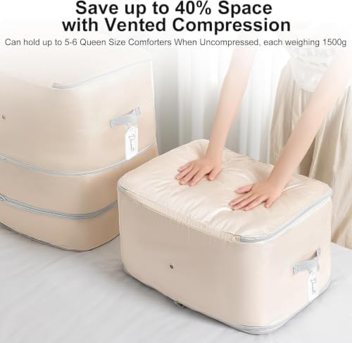 Comforter Storage Bag -130L Large Capacity Blanket Storage Bags 3-Layer Ultra - Image 2