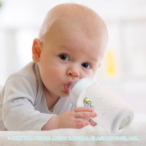 4 Pack Silicone Sleeve for Dr Brown's Natural Narrow Glass Baby Bottle 4 oz - Image 6