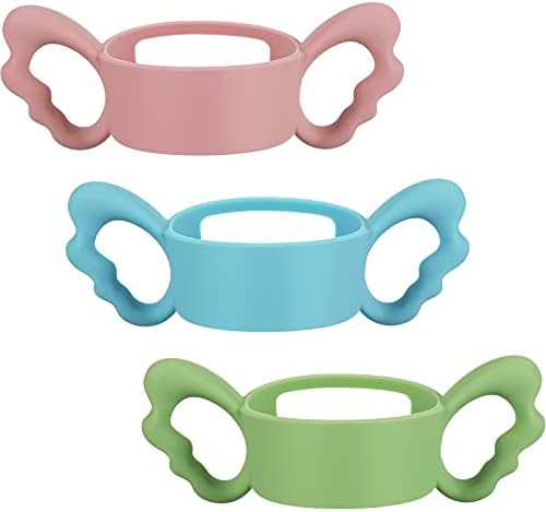 3 Pack Baby Bottle Handles Silicone Wide Neck Feeding Handle Easy Grip by Nuanchu