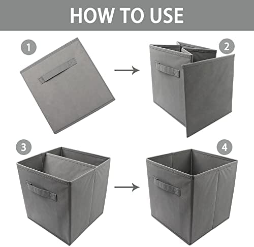 EBIGIC storage bins collapsible storage bins，cube storage organizer （Pack of 3） - Image 4