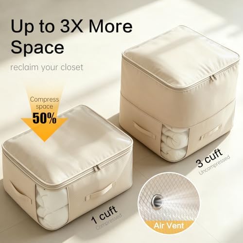Comforter Storage Bag, Large Capacity Blanket Storage Bags 2-Layer Ultra Space - Image 2