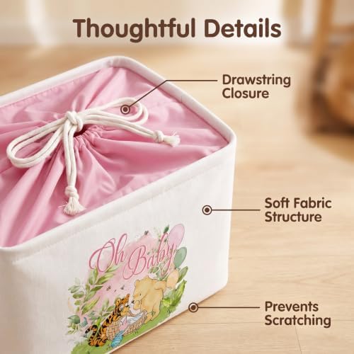 3Pcs Winnie Bear Baby Storage Basket - Image 6
