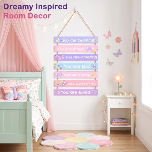 Girls Room Decor Colorful Inspirational Wall Plaque Set - Image 2
