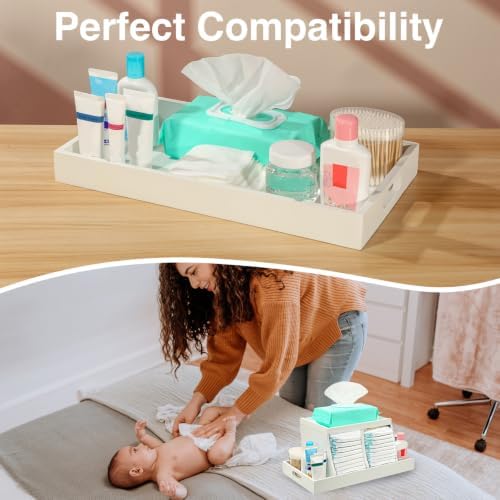 Three colors Diaper Organizer, Wooden Diaper Caddy Organizer, Changing Table - Image 6
