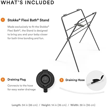 Stokke Flexi Bath Grey Baby Bath Tub Stand - Image 3