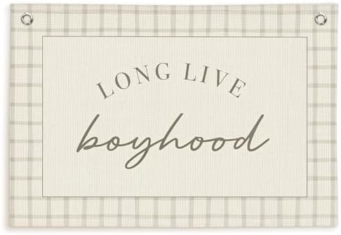 Lacama Long Live Boyhood Banner Boy Nursery Decor by Lacama