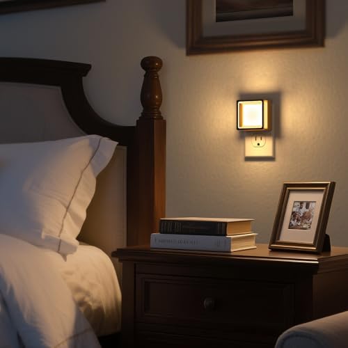 DORESshop Night Light, Night Lights Plug into Wall, 2 Pack 3000K Nightlight - Image 6