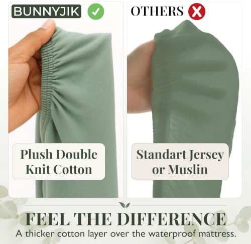 2 x GOTS 100% Organic Cotton Bedside Bassinet Sheets 33x20 and 35x19 Compatible - Image 3