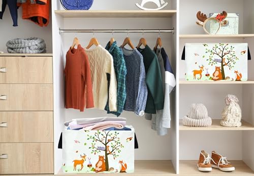 Rec Animals Print Box Hamper Storage Basket Collapsible Organizer Bin Gift - Image 6