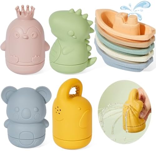 Baby Bath Toys 9PCS Mold Free Bath Toys by AMCHSURI