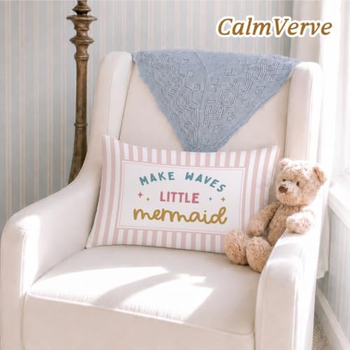 Mermaid Room Decor for Girls 12x20 Pillow Cover - Image 2