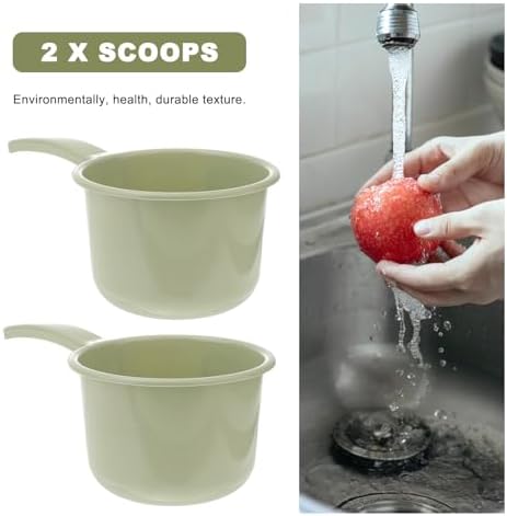 Multi-functional Plastic Water Scoops 2pcs Light Colored Household and Bath - Image 7