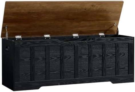 VANKILEY 51.2" Storage Chest Extra Large, Wooden Storage Bench by Unknown