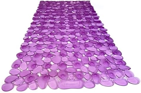 “Pebbles” Non-Slip Bathtub/Shower Mat 27.5”x14” Rectangular, Machine-Washable by TikeSmart