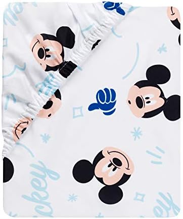 Lambs & Ivy Disney Baby Forever Mickey Mouse 3-Piece Blue Crib Bedding Set - Image 7