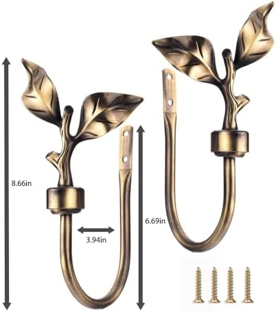 SUQ I OME Leaf Shaped Curtain Holdbacks, 1 Pair - Image 2