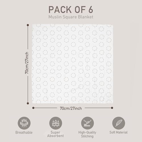 GLLQUEN BABY Receiving Blankets Muslin Swaddle Blanket - Image 4