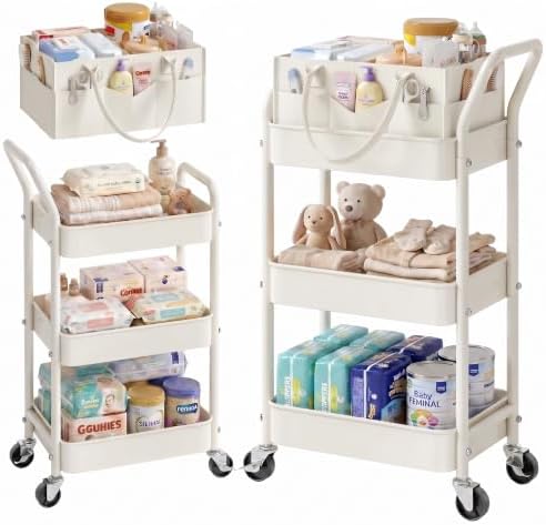 3 Tier Baby Diaper Caddy Cart by Recximi