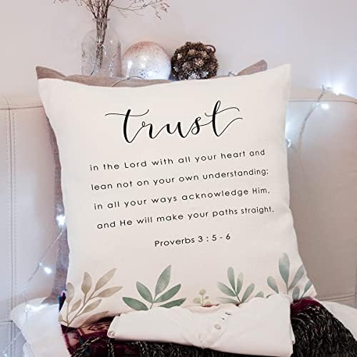 KongMoTree Scripture Art Throw Pillow Cover Cushion Case, Christian Religious - Image 2