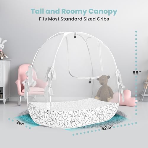 Crib Tent to Keep Baby from Climbing Out – Breathable Pop-Up Crib Net to Keep - Image 3