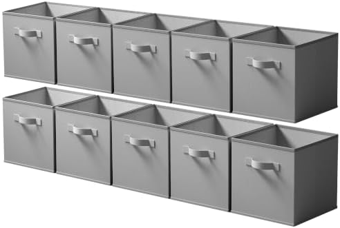 Cupic Cupid 10-Pack 11x11 Cube Storage Bins, Collapsible Storage Cubes by CupicCupid