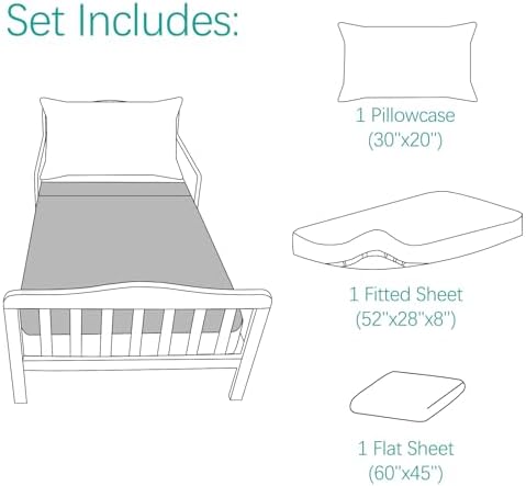 Biloban 3-Piece Toddler Sheet Set Microfiber, Toddler Bedding Set - Image 6