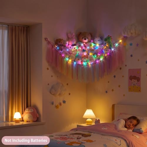 FIOBEE Stuffed Animals Net LED Light Toy Hammock - Image 4