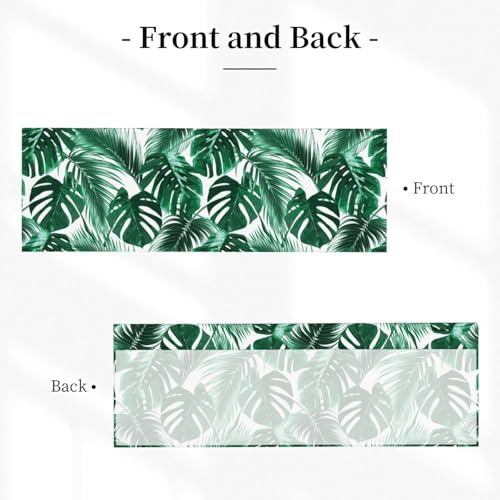 Tropical Palm Leaf Botanical Kitchen Window Valance 54x18 Inch - Image 2