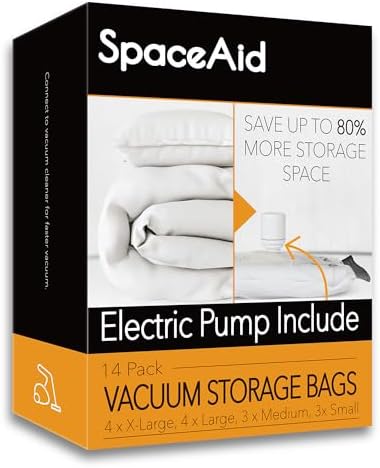 SpaceAid 14 Pack Vacuum Storage Bags by SpaceAid