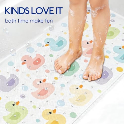 Kids Bathtub Mat Non Slip, 40 x 16 Inch Tub Mat - Image 6
