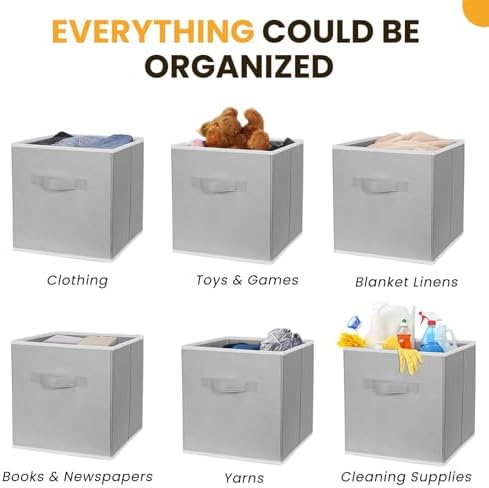 Criusia Large Storage Cubes, 13 Inch Cube Storage Bins - Image 4