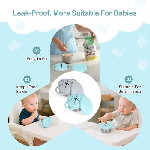 Daximo 2 Pack Snack Cups for Toddlers Spill Proof - Image 2