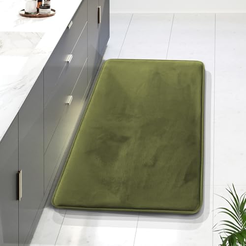 Clara Clark Bathroom Rugs, Velvet Memory Foam Bath Mat, Non-Slip Bath Rugs by ClaraClark