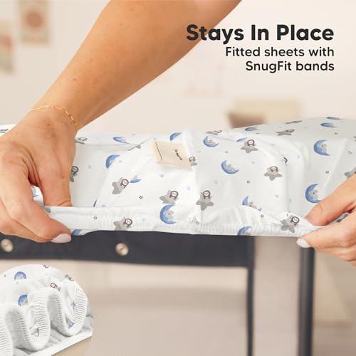 2-Pack Mini Crib Sheets Fitted, 38x26 Pack N Play Mattress Sheets - Image 6