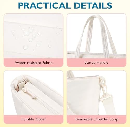 mommore Diaper Bag Tote with Stroller Organizer, Puffy Travel Baby Tote - Image 6