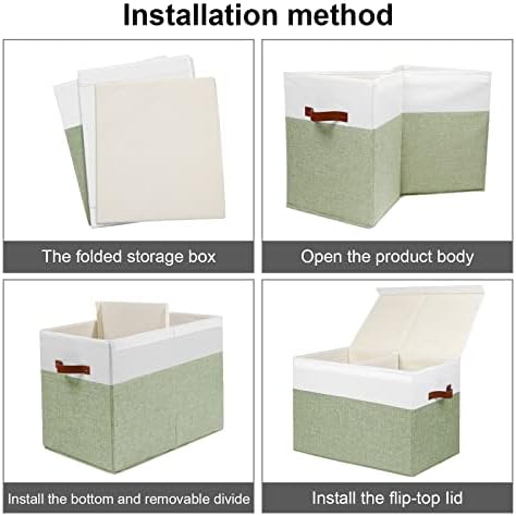 Large Toy Storage Box with Lid, Toy Chest Bin Boxes Basket with Dividers - Image 7