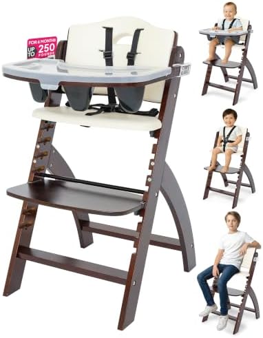 Abiie Beyond Junior Convertible Wooden High Chair by Abiie