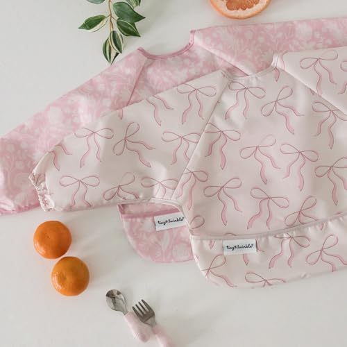 Tiny Twinkle Long Sleeve Bib for Babies & Toddlers | 2-Pack Waterproof Smock - Image 2