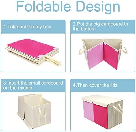 YOLOXO Toy Box Chest, Collapsible Sturdy Storage Bins - Image 5
