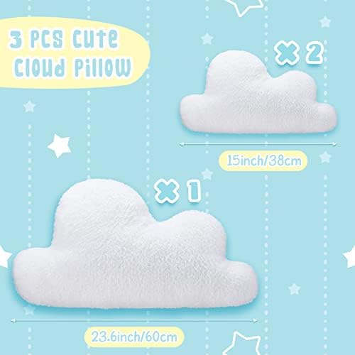 Unittype 3 Pcs Cloud Throw Pillows Soft Plush - Image 6
