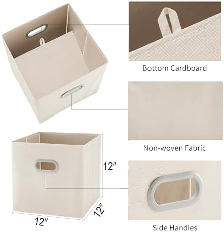 MAX Houser 6 Pack Foldable Fabric Storage Bins - Image 3