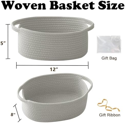Grey Woven Rope Basket - Image 2
