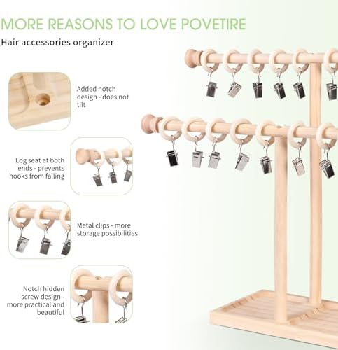POVETIRE Headband Holder Bow Organizer - Image 4
