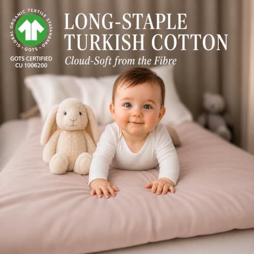 GOTS Organic Large Bedside Bassinet Sheets 35x20 - Image 2