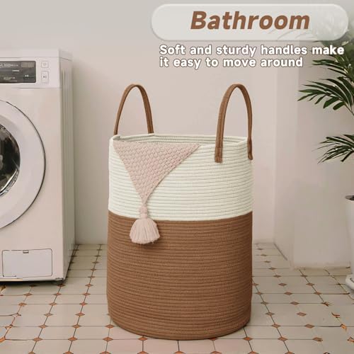 JMvicyroam 100L Cotton Rope Laundry Basket Hamper - Image 5