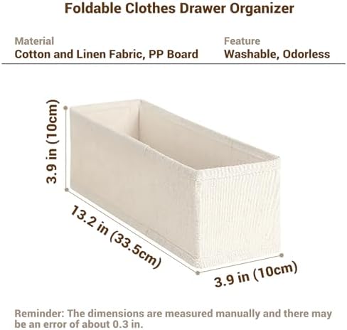 MURRI&MURRDI Mini Foldable Clothes Drawer Organizer 6 Pcs, Fabric Drawer - Image 2