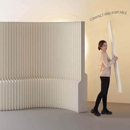 Flexible Foldable Paper Room Divider, Freestanding No Drill Privacy Screen - Image 7