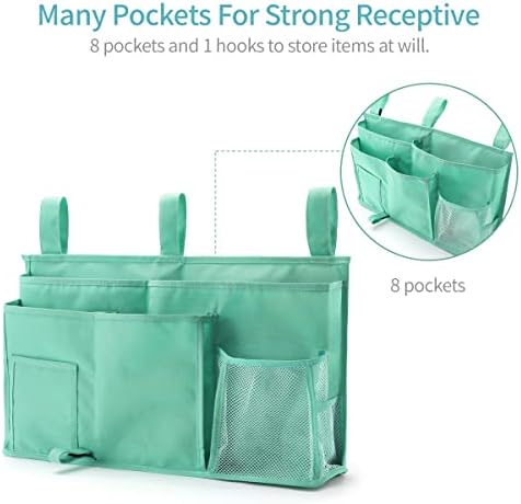 Bseash Bunk Bed Organizer, Bedside Caddy Hanging Bed Organizer Storage Bag 8 - Image 2
