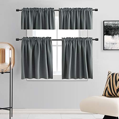 DONREN 2 Panels Medium Grey Valance - Image 4